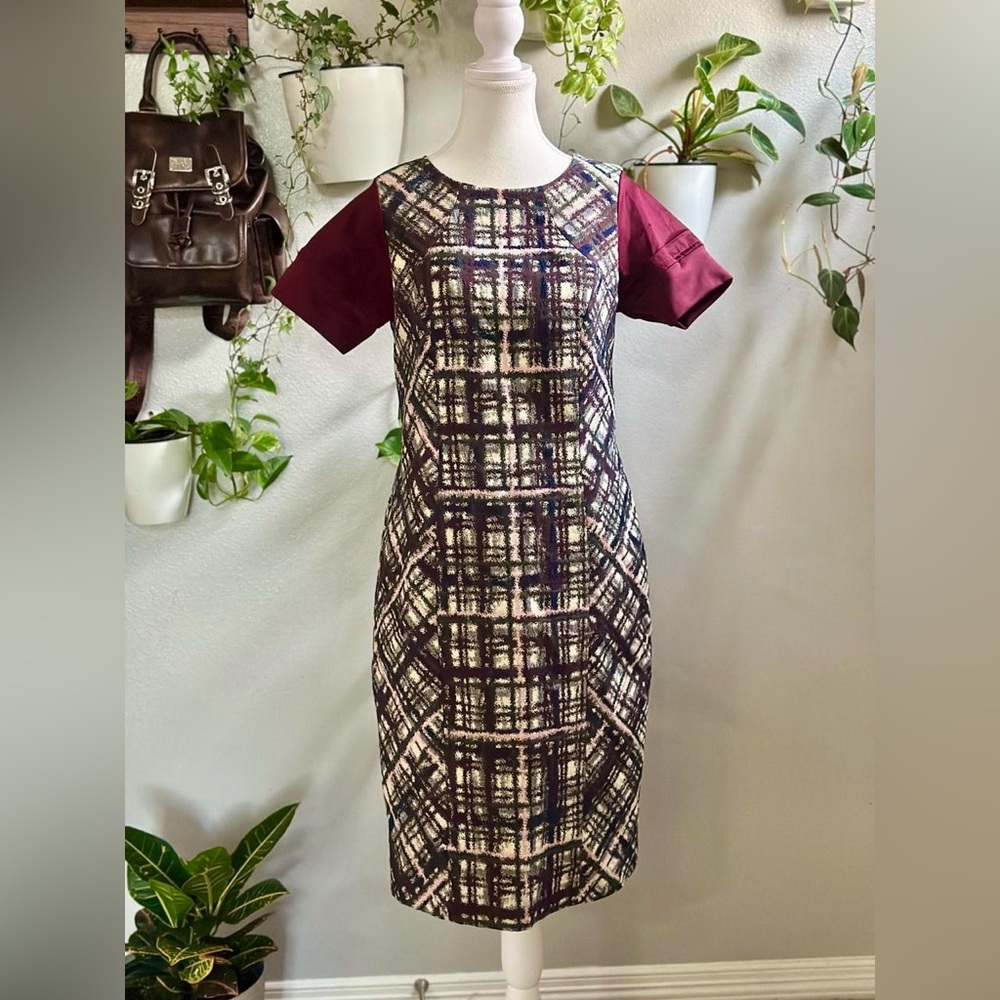 Plaid Short Sleeve Dress